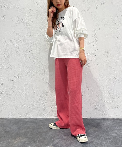 apres jour mignon（アプレジュールミニョン）の「ワッフルカラーパンツ【ZOZOTOWN限定アイテム】（その他パンツ・レディース・オレンジ/グリーン/イエロー/ピンク・SMALL/X-LARGE/MEDIUM）」の21枚目の写真