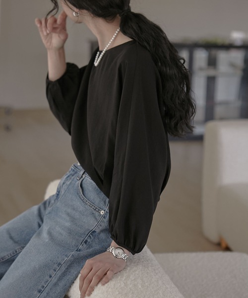 MUYMONA(ムイモナ)の「【MUYMONA】【2022SS】Linen boatneck blouse mmw22s025(シャツ/ブラウス・レディース・ホワイト/ブラック/イエロー・FREE)」の13枚目の写真
