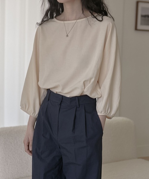 MUYMONA(ムイモナ)の「【MUYMONA】【2022SS】Linen boatneck blouse mmw22s025(シャツ/ブラウス・レディース・ホワイト/ブラック/イエロー・FREE)」の18枚目の写真