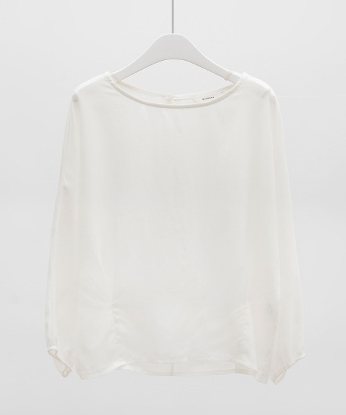 MUYMONA(ムイモナ)の「【MUYMONA】【2022SS】Linen boatneck blouse mmw22s025(シャツ/ブラウス・レディース・ホワイト/ブラック/イエロー・FREE)」の4枚目の写真