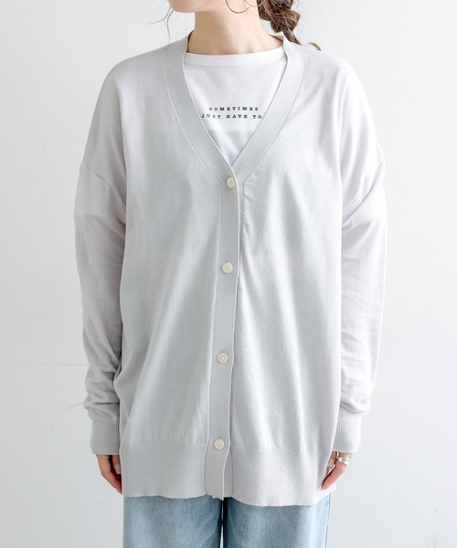 PUAL CE CIN(ピュアルセシン)の「機能素材カーディガン(カーディガン/ボレロ・レディース・ライトグレー/ブラック・FREE)」の10枚目の写真