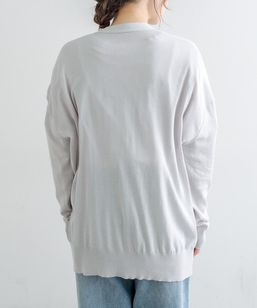 PUAL CE CIN(ピュアルセシン)の「機能素材カーディガン(カーディガン/ボレロ・レディース・ライトグレー/ブラック・FREE)」の12枚目の写真