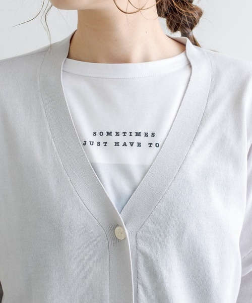 PUAL CE CIN(ピュアルセシン)の「機能素材カーディガン(カーディガン/ボレロ・レディース・ライトグレー/ブラック・FREE)」の13枚目の写真