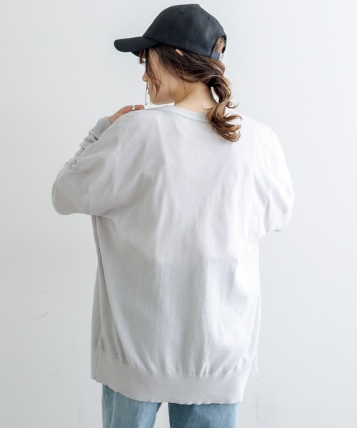 PUAL CE CIN(ピュアルセシン)の「機能素材カーディガン(カーディガン/ボレロ・レディース・ライトグレー/ブラック・FREE)」の7枚目の写真