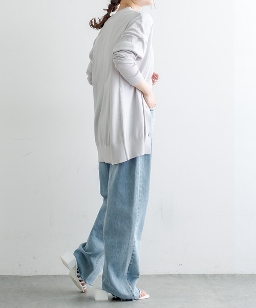 PUAL CE CIN(ピュアルセシン)の「機能素材カーディガン(カーディガン/ボレロ・レディース・ライトグレー/ブラック・FREE)」の9枚目の写真