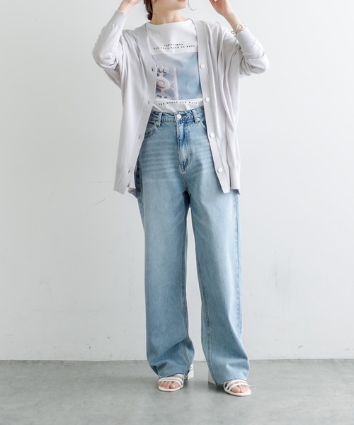 PUAL CE CIN(ピュアルセシン)の「機能素材カーディガン(カーディガン/ボレロ・レディース・ライトグレー/ブラック・FREE)」の8枚目の写真