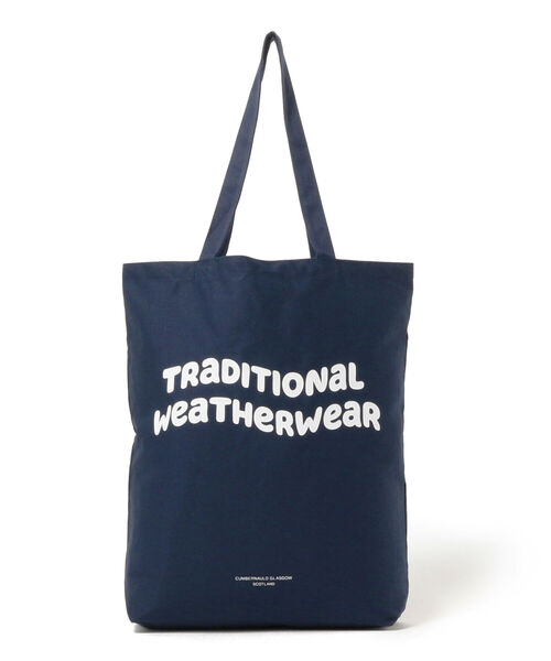 Traditional Weatherwear(トラディショナルウェザーウェア)の「Traditional Weatherwear / ウェーブ ロゴ ガセット トートバッグ(トートバッグ・レディース・インディゴブルー/ダークグリーン/ライトブラウン/ホワイト・ONE SIZE)」の4枚目の写真