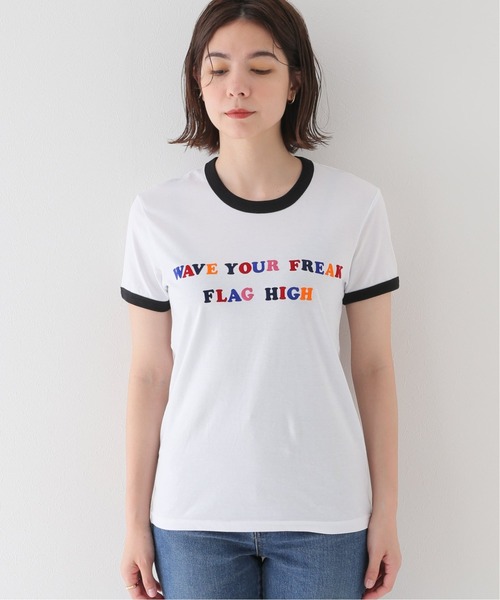 JOINT WORKS(ジョイントワークス)の「【GOOD MORNING KEITH/グッドモーニングキース】WAVE YOUR FREAK FLAG(Tシャツ/カットソー・レディース・ホワイト・X-SMALL)」の4枚目の写真