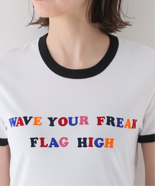 JOINT WORKS(ジョイントワークス)の「【GOOD MORNING KEITH/グッドモーニングキース】WAVE YOUR FREAK FLAG(Tシャツ/カットソー・レディース・ホワイト・X-SMALL)」の7枚目の写真