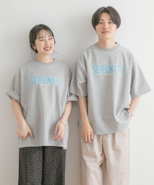 ITEMS URBANRESEARCH（アイテムズ アーバンリサーチ）の「ロゴプリント Tシャツ（Tシャツ/カットソー・メンズ・グレー/ベージュ/ホワイト・LARGE/MEDIUM）」の3枚目の写真