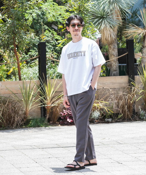 ITEMS URBANRESEARCH（アイテムズ アーバンリサーチ）の「ロゴプリント Tシャツ（Tシャツ/カットソー・メンズ・グレー/ベージュ/ホワイト・LARGE/MEDIUM）」の5枚目の写真