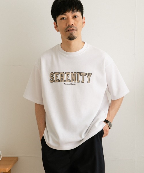 ITEMS URBANRESEARCH（アイテムズ アーバンリサーチ）の「ロゴプリント Tシャツ（Tシャツ/カットソー・メンズ・グレー/ベージュ/ホワイト・LARGE/MEDIUM）」の8枚目の写真
