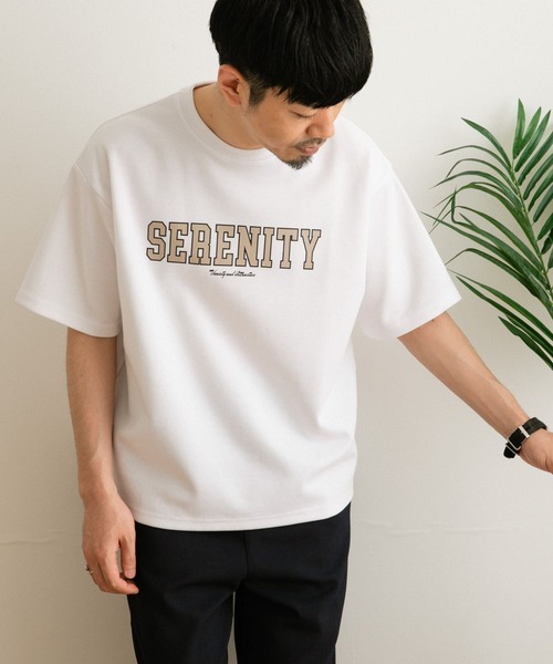 ITEMS URBANRESEARCH（アイテムズ アーバンリサーチ）の「ロゴプリント Tシャツ（Tシャツ/カットソー・メンズ・グレー/ベージュ/ホワイト・LARGE/MEDIUM）」の9枚目の写真