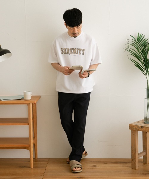 ITEMS URBANRESEARCH（アイテムズ アーバンリサーチ）の「ロゴプリント Tシャツ（Tシャツ/カットソー・メンズ・グレー/ベージュ/ホワイト・LARGE/MEDIUM）」の10枚目の写真