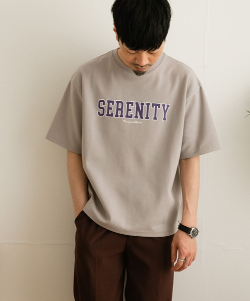 ITEMS URBANRESEARCH（アイテムズ アーバンリサーチ）の「ロゴプリント Tシャツ（Tシャツ/カットソー・メンズ・グレー/ベージュ/ホワイト・LARGE/MEDIUM）」の22枚目の写真