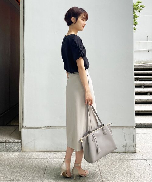 OPAQUE.CLIP（オペークドットクリップ）の「◆タックデザインスリーブブラウス【マルチファンクション/WEB限定サイズ】（シャツ/ブラウス・レディース・ブラック/レンガ/グリーン系その他4/ホワイト系/ブルー系7・40/38/42/36）」の19枚目の写真