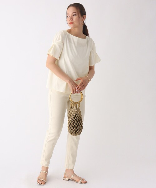 OPAQUE.CLIP（オペークドットクリップ）の「◆タックデザインスリーブブラウス【マルチファンクション/WEB限定サイズ】（シャツ/ブラウス・レディース・ブラック/レンガ/グリーン系その他4/ホワイト系/ブルー系7・40/38/42/36）」の22枚目の写真