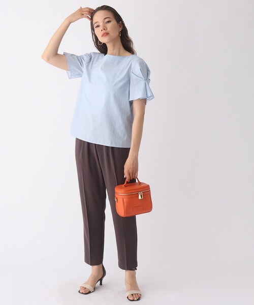 OPAQUE.CLIP（オペークドットクリップ）の「◆タックデザインスリーブブラウス【マルチファンクション/WEB限定サイズ】（シャツ/ブラウス・レディース・ブラック/レンガ/グリーン系その他4/ホワイト系/ブルー系7・40/38/42/36）」の20枚目の写真