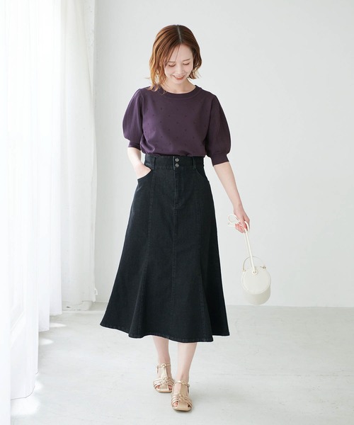 ROPE' PICNIC（ロペピクニック）の「Denimマーメイドスカート（デニムスカート・レディース・ブラック/ネイビー・36/38）」の4枚目の写真