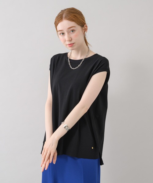 Dignite collier（ディニテコリエ）の「Dignite collier スリーブレスプルオーバー（Tシャツ/カットソー・レディース・ブラック/ブルー/ピンク・FREE）」の2枚目の写真