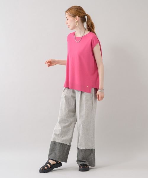 Dignite collier（ディニテコリエ）の「Dignite collier スリーブレスプルオーバー（Tシャツ/カットソー・レディース・ブラック/ブルー/ピンク・FREE）」の4枚目の写真