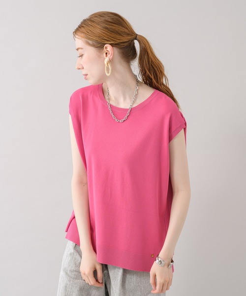 Dignite collier（ディニテコリエ）の「Dignite collier スリーブレスプルオーバー（Tシャツ/カットソー・レディース・ブラック/ブルー/ピンク・FREE）」の8枚目の写真