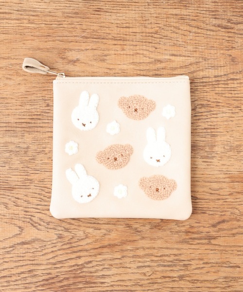 Miffy（ ミッフィー）の「miffy スクエアポーチ（ポーチ・レディース・ホワイト/ブラウン/マルチ・フリー）」の11枚目の写真