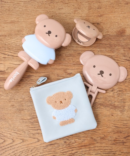 Miffy（ ミッフィー）の「miffy スクエアポーチ（ポーチ・レディース・ホワイト/ブラウン/マルチ・フリー）」の4枚目の写真