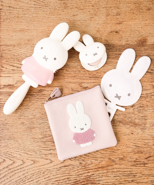 Miffy（ ミッフィー）の「miffy スクエアポーチ（ポーチ・レディース・ホワイト/ブラウン/マルチ・フリー）」の8枚目の写真
