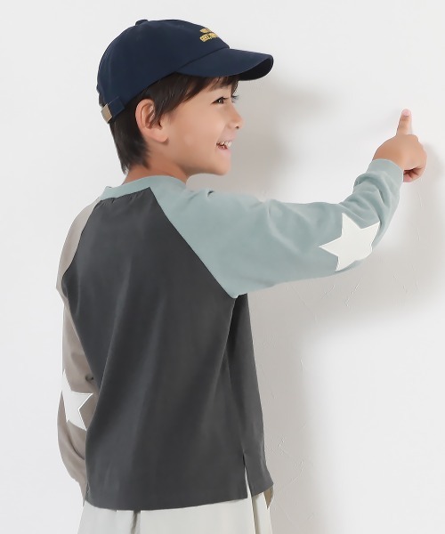 devirock(デビロック)の「エルボーパッチ 長袖Tシャツ(Tシャツ/カットソー・キッズ・オフホワイト/スミクロ/グレー系その他/オレンジ系その他/ブルー系その他/ブルー系その他3/ブルー系その他2/ホワイト系その他/その他9/その他10/その他11/その他12・160cm/130cm/110cm/120cm/100cm/150cm/140cm)」の12枚目の写真