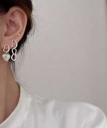 ハートチェーンペアピアス