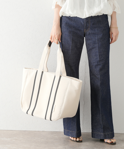 etul(エツル)の「etul Canvas Line L(トートバッグ・レディース・ブラック/キャメル・FREE)」の8枚目の写真