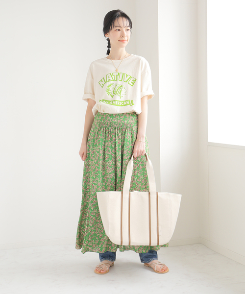 etul(エツル)の「etul Canvas Line L(トートバッグ・レディース・ブラック/キャメル・FREE)」の4枚目の写真