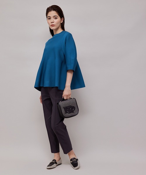 ROPE'(ロペ)の「【秋の新作】フルニードルフォルムペプラムニット(Tシャツ/カットソー・レディース・スミクロ/ワイン/ブルー系その他4・38)」の5枚目の写真