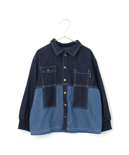 MAKE YOUR DAY(メイクユアデイ)の「ワークシャツジャケット■100~140cm(シャツ/ブラウス・キッズ・ダークブラウン/ネイビー・100/140/110/130/120)」の2枚目の写真