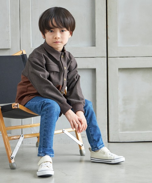 MAKE YOUR DAY(メイクユアデイ)の「ワークシャツジャケット■100~140cm(シャツ/ブラウス・キッズ・ダークブラウン/ネイビー・100/140/110/130/120)」の7枚目の写真