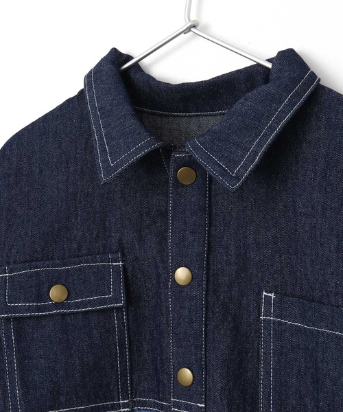 MAKE YOUR DAY(メイクユアデイ)の「ワークシャツジャケット■100~140cm(シャツ/ブラウス・キッズ・ダークブラウン/ネイビー・100/140/110/130/120)」の13枚目の写真
