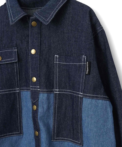 MAKE YOUR DAY(メイクユアデイ)の「ワークシャツジャケット■100~140cm(シャツ/ブラウス・キッズ・ダークブラウン/ネイビー・100/140/110/130/120)」の14枚目の写真