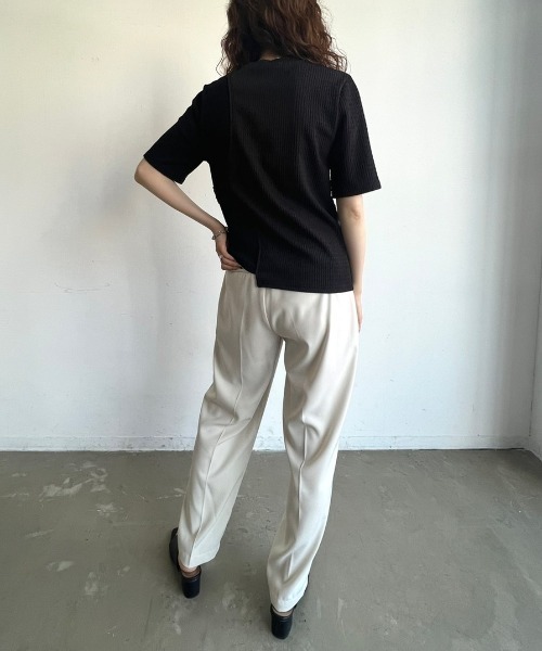 VACANCY(ヴァカンシー)の「アシンメトリーカットTシャツ(Tシャツ/カットソー・レディース・ブルー/ブラック・FREE)」の10枚目の写真