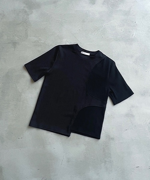 VACANCY(ヴァカンシー)の「アシンメトリーカットTシャツ(Tシャツ/カットソー・レディース・ブルー/ブラック・FREE)」の20枚目の写真