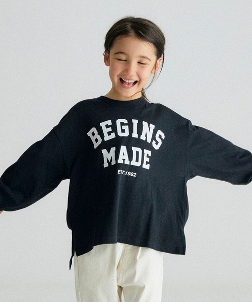 FOV（フォブ）の「フォブ BEGINS MADE L/S Tシャツ（Tシャツ/カットソー・キッズ・ベージュ系その他/ブラック/ブルー系その他・L/S/M/XL）」の2枚目の写真