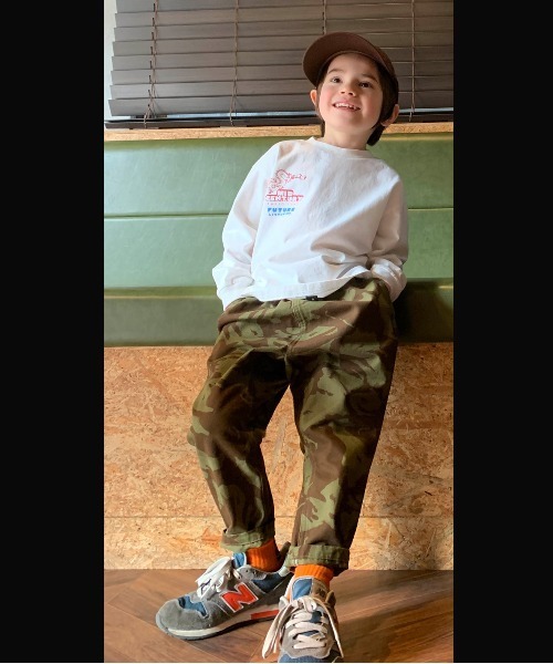 カラーツイル 総柄 マウンテン ロングパンツ