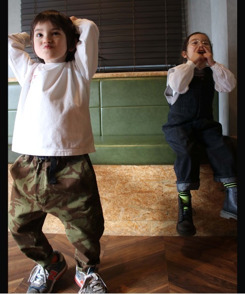 カラーツイル 総柄 マウンテン ロングパンツ