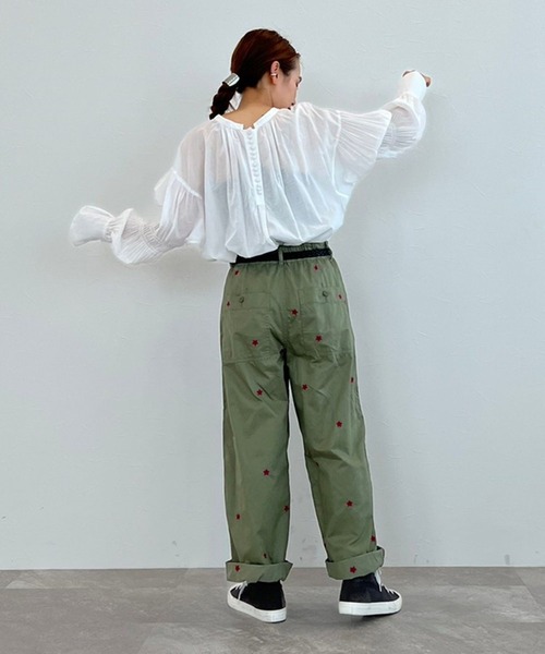 niko and...（ニコアンド）の「[MODE NORM CORE]スターエンブロストレートパンツ（その他パンツ・レディース・キャメル/カーキ/ネイビー・MEDIUM/LARGE）」の7枚目の写真