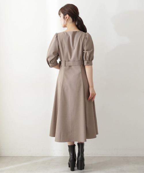 PROPORTION BODY DRESSING（プロポーションボディドレッシング）の「パフスリーブフレアワンピース / 1212240810（ワンピース・レディース・ブラウン/ライトグリーン・SMALL/MEDIUM）」の8枚目の写真