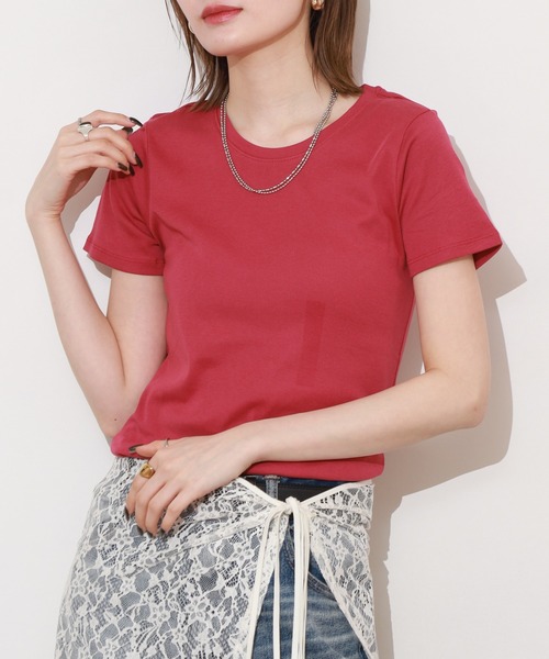ACE(エース)の「ACE オーガニックコットン フライス Tシャツ デオドラント UV加工(Tシャツ/カットソー・レディース・パープル/ホワイト/オレンジ/カーキ/ブルーグリーン/ライトブルー/ブラック/グレー/チャコールグレー/マスタード/ブラウン/ピンク/ライトピンク・XL/L/M/3L/4L/LL)」の11枚目の写真