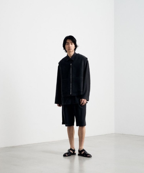 LIDNM(リドム)の「LIGHT TWEED BAGGY SHORTS(その他パンツ・メンズ・グレー系その他・SMALL/MEDIUM)」の2枚目の写真