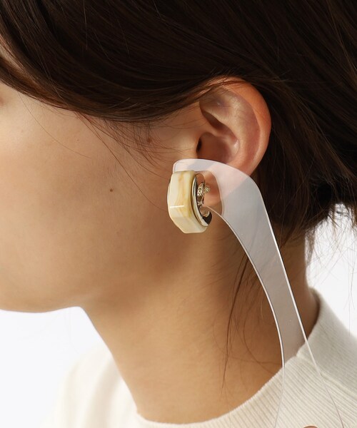 SHOO・LA・RUE(シューラルー)の「◆【イヤリング】キャンディスクエア(イヤリング・レディース・グリーン/ナチュラル/ベージュ・00)」の4枚目の写真