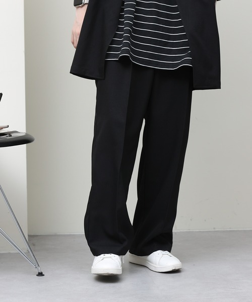 COLONY 2139（コロニートゥーワンスリーナイン）の「セットアップ対応 / ポリストレッチワイドスラックス（スラックス・メンズ・ブラック/モカ・MEDIUM/LARGE）」の4枚目の写真