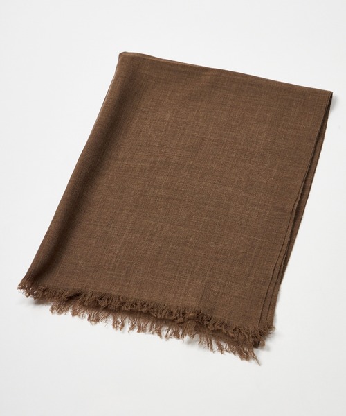 INED CLARO(イネドクラロ)の「梳毛ウールカラーストール(マフラー・レディース・ベージュ/ブラウン/カーキ/ピンク・フリー)」の5枚目の写真